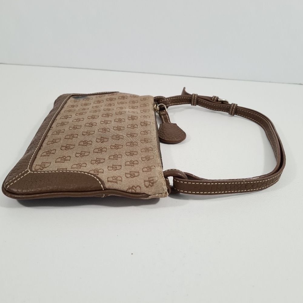 Y2K Dooney & Bourke Brown Monogram Clutch Shoulder Bag - Picture 4 of 12
